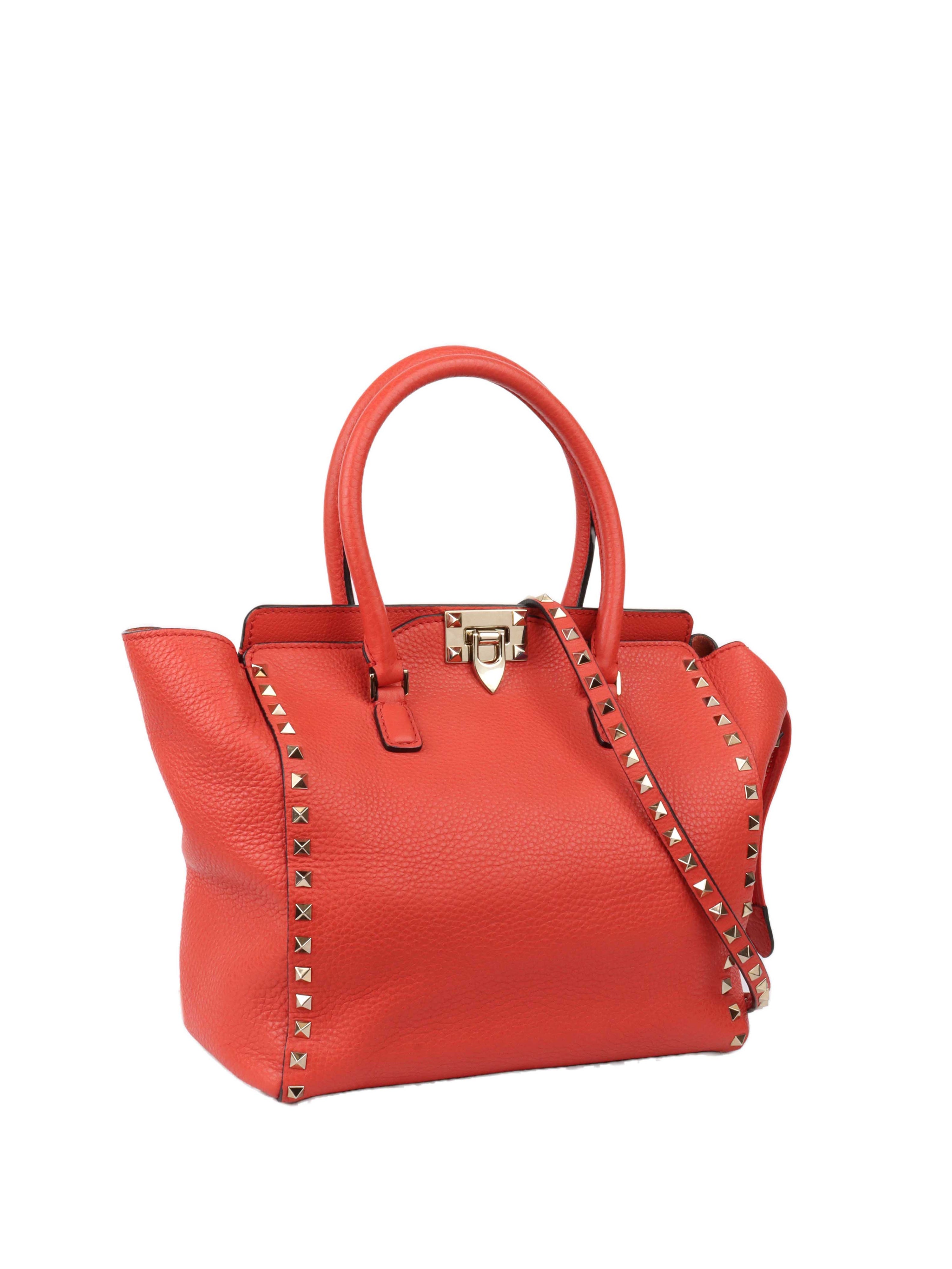 Valentino Orange Rockstud Tote.