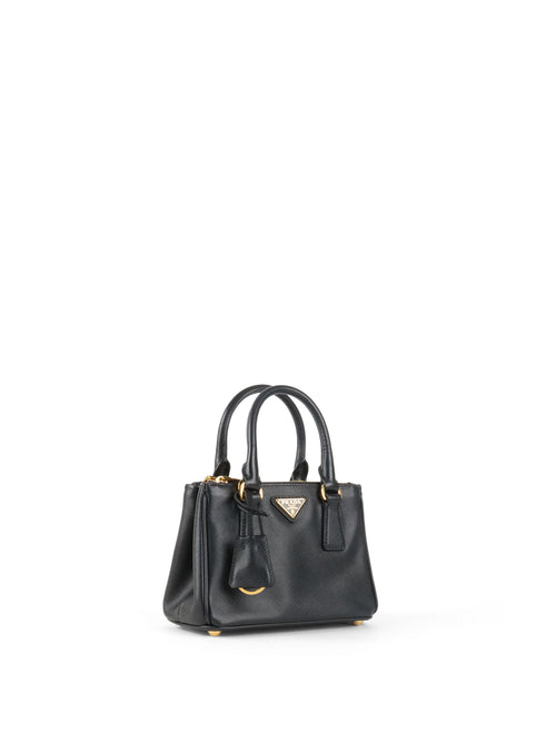 Prada Black Mini Galleria Patent Saffiano Bag