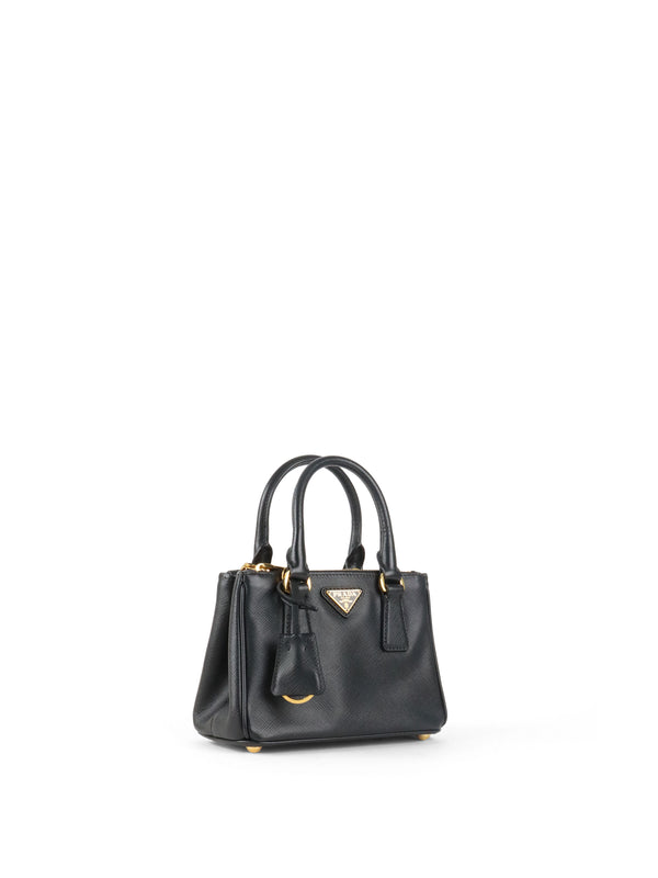 Prada Black Mini Galleria Patent Saffiano Bag