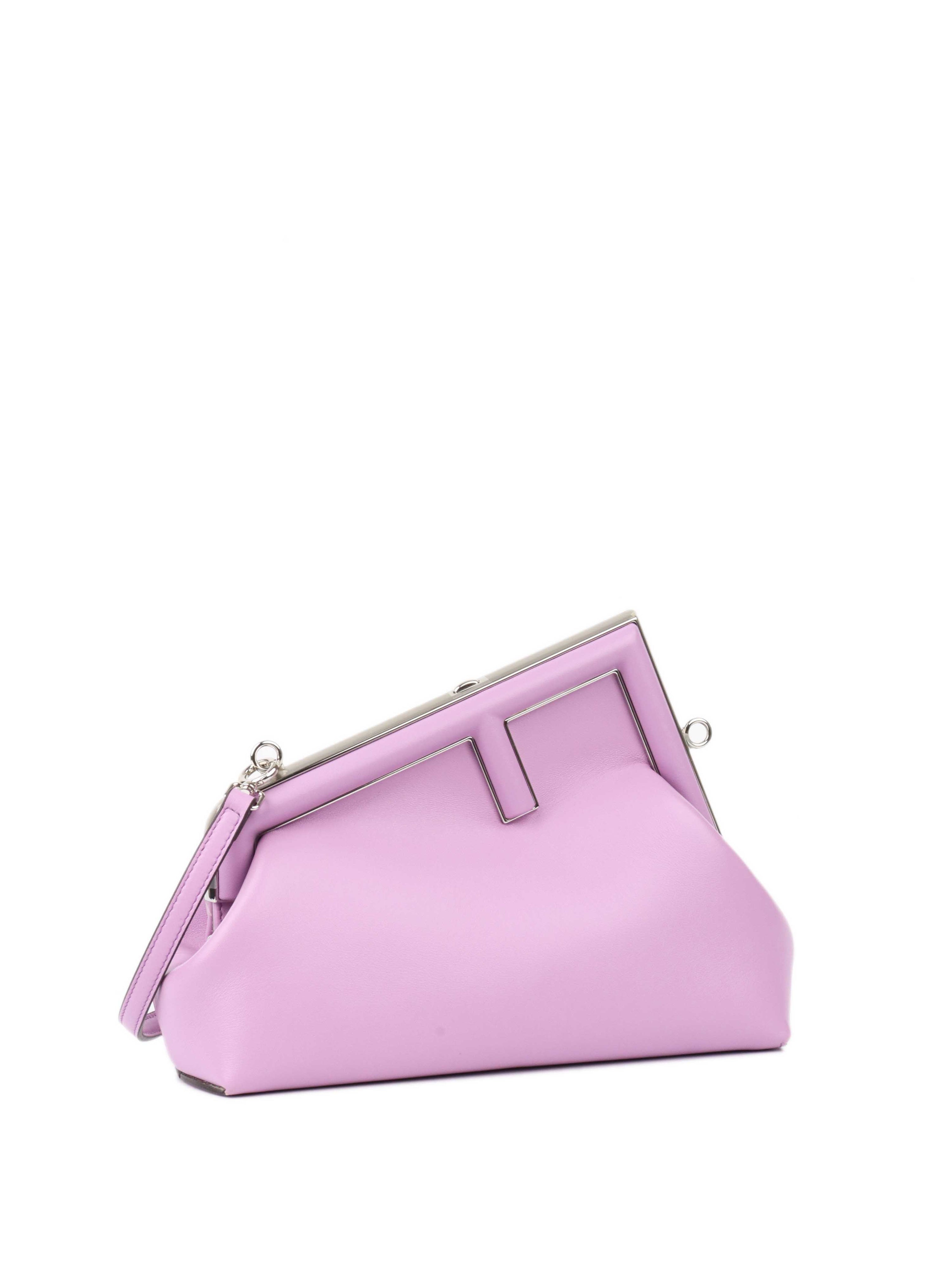 Fendi First Small Lilac Clutch Bag.