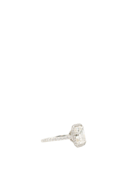 Tiffany & Co Rectangular Emerald Cut 2.08cts Diamond Ring.