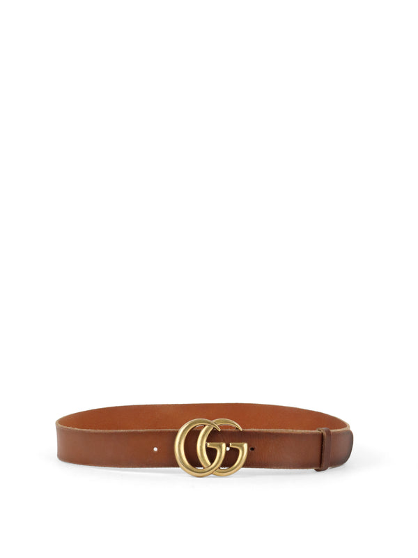 Gucci Brown Faded GG Marmont Wide Belt size 95