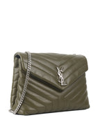 Saint Laurent Khaki Medium Loulou Bag.