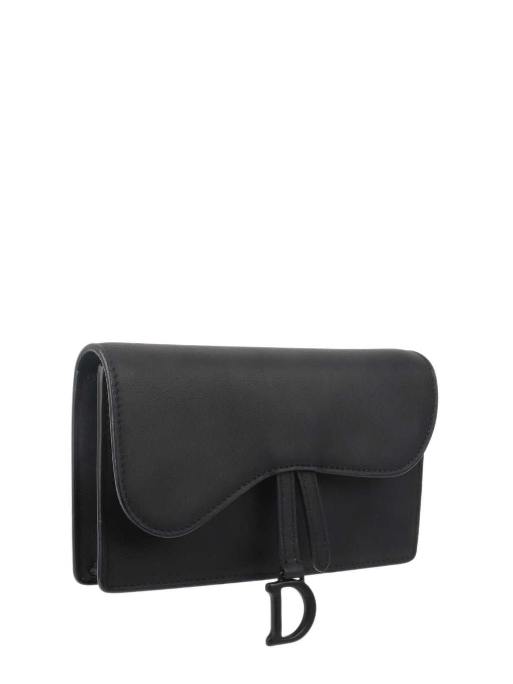 Dior Black Saddle Belt Pouch.