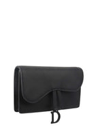 Dior Black Saddle Belt Pouch.
