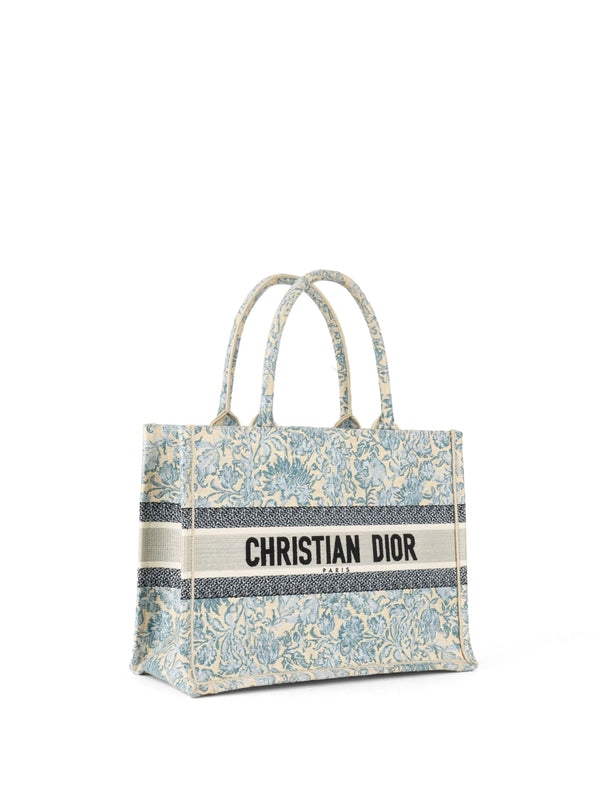 Dior Medium Blue Brocart Book Tote