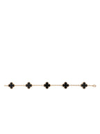 Van Cleef & Arpels Black Onyx Vintage Alhambra Bracelet 5 motifs
