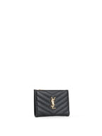 Saint Laurent Black Zipped Leather Wallet