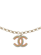 Chanel Tri-colour Crystal Necklace.