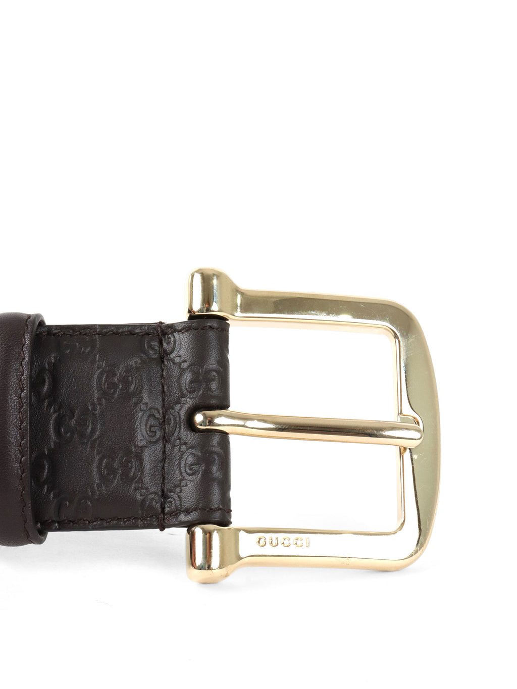 Gucci Dark Brown Microguccissima Leather Belt 90cm