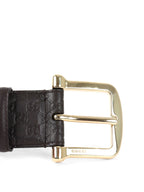 Gucci Dark Brown Microguccissima Leather Belt 90cm