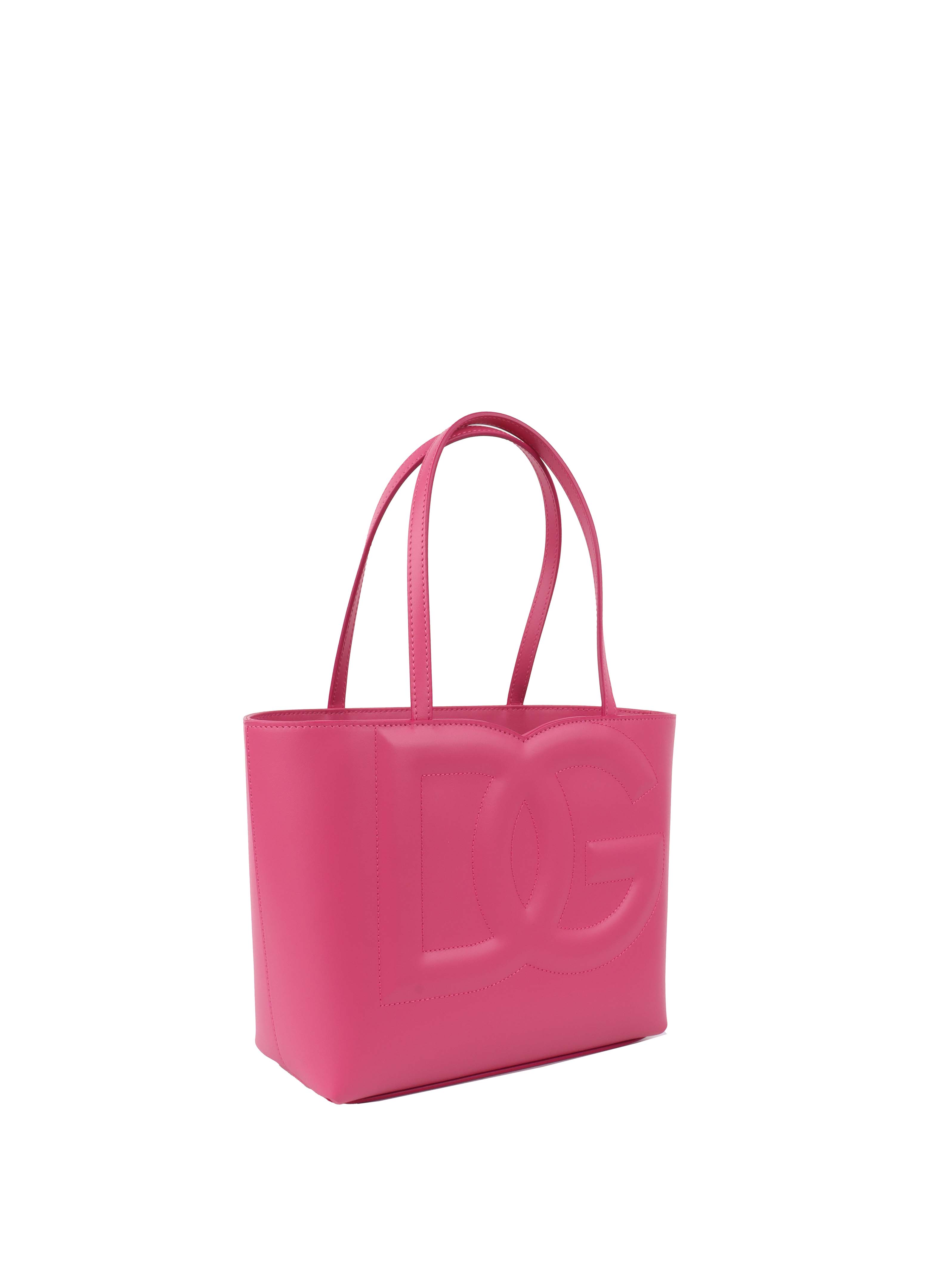 Dolce & Gabbana Pink Lilac Small Shopper Logo Bag.