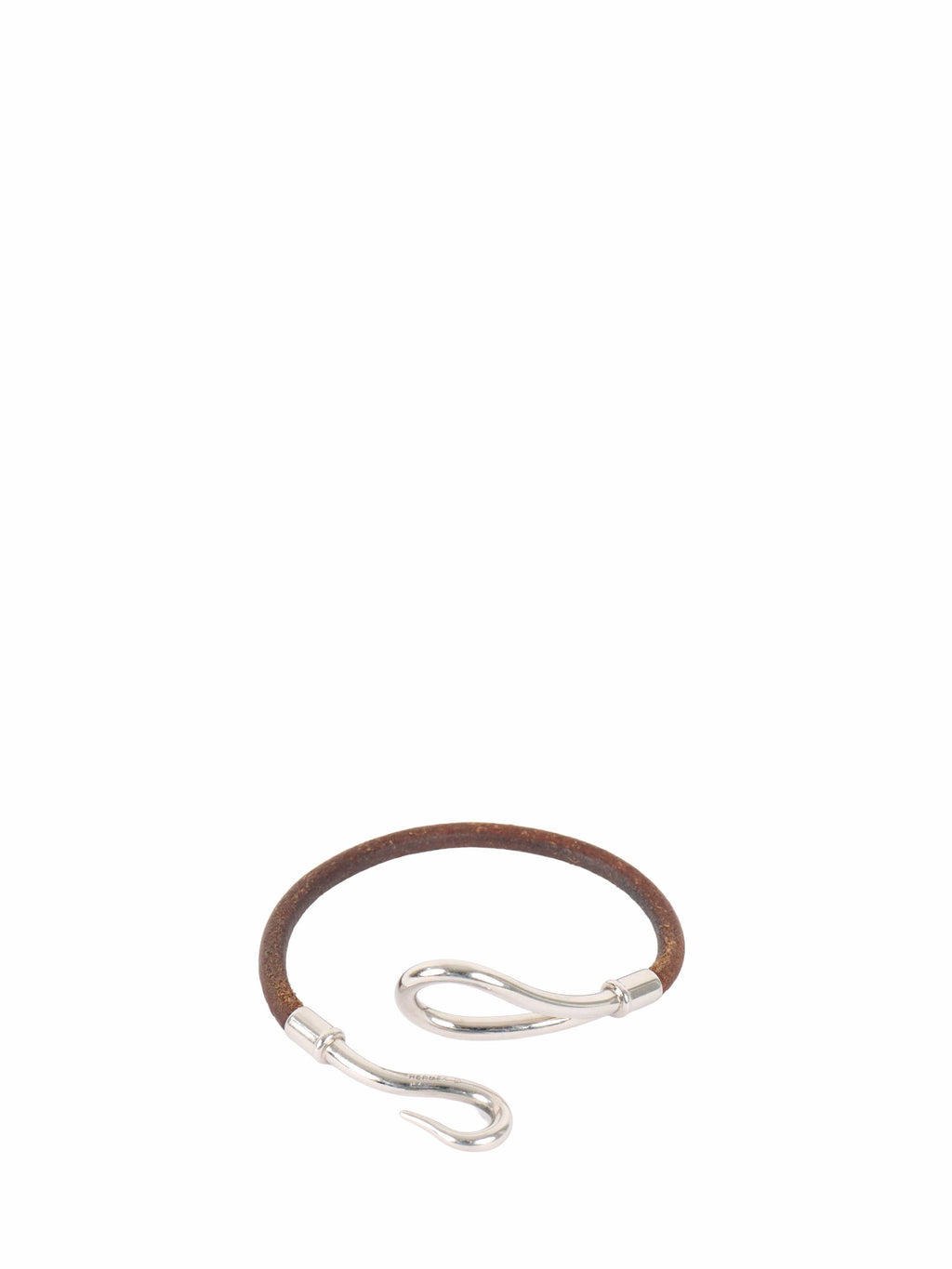 Hermes Dark Brown Jumbo Hook Bracelet.