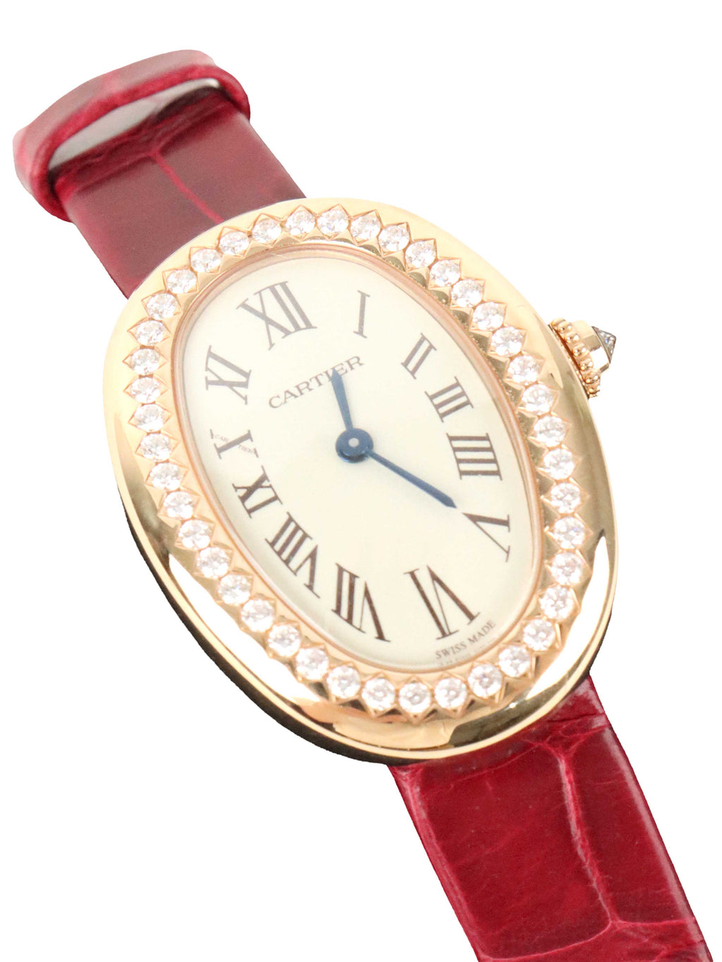 Cartier Rose Gold with Diamonds Baignoire Quartz Watch, Small Model