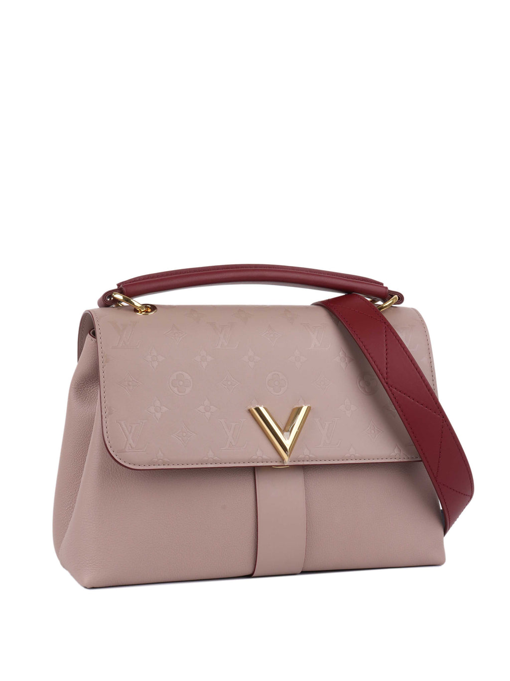 Louis Vuitton Taupe & Red Very One Handle Bag.