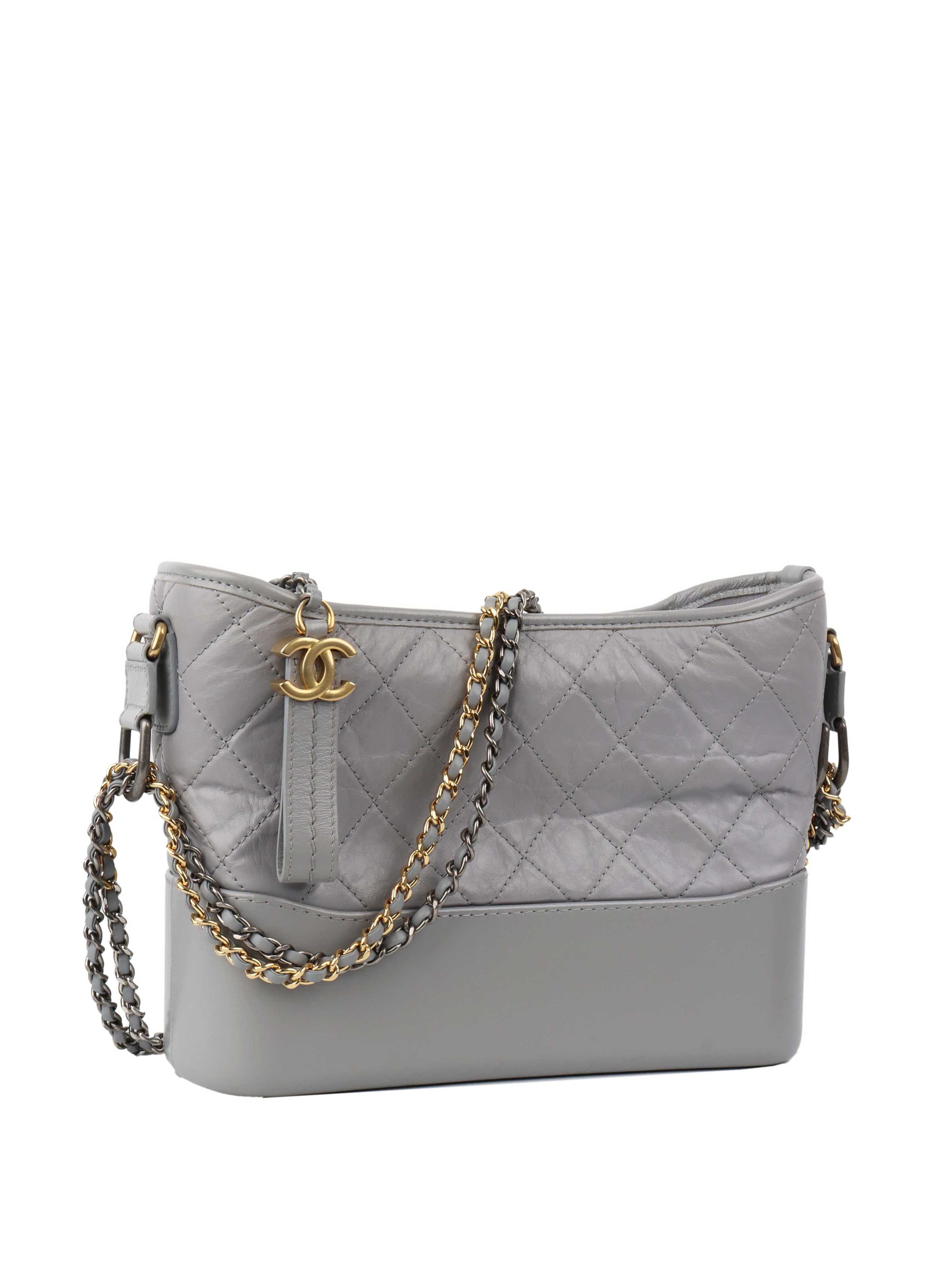 Chanel Medium Light Grey Gabrielle Bag.