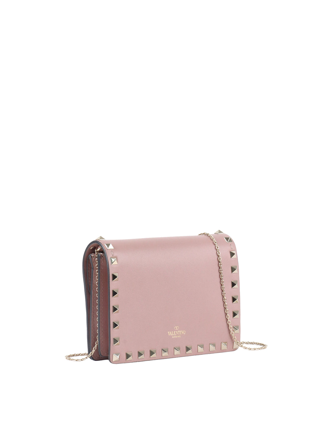 Valentino Garavani Pink Rockstud Cross Body Bag.