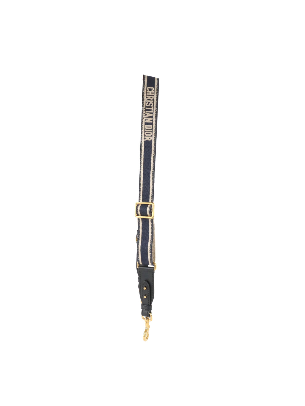 Dior Blue Adjustable Embroidered Strap with Ring
