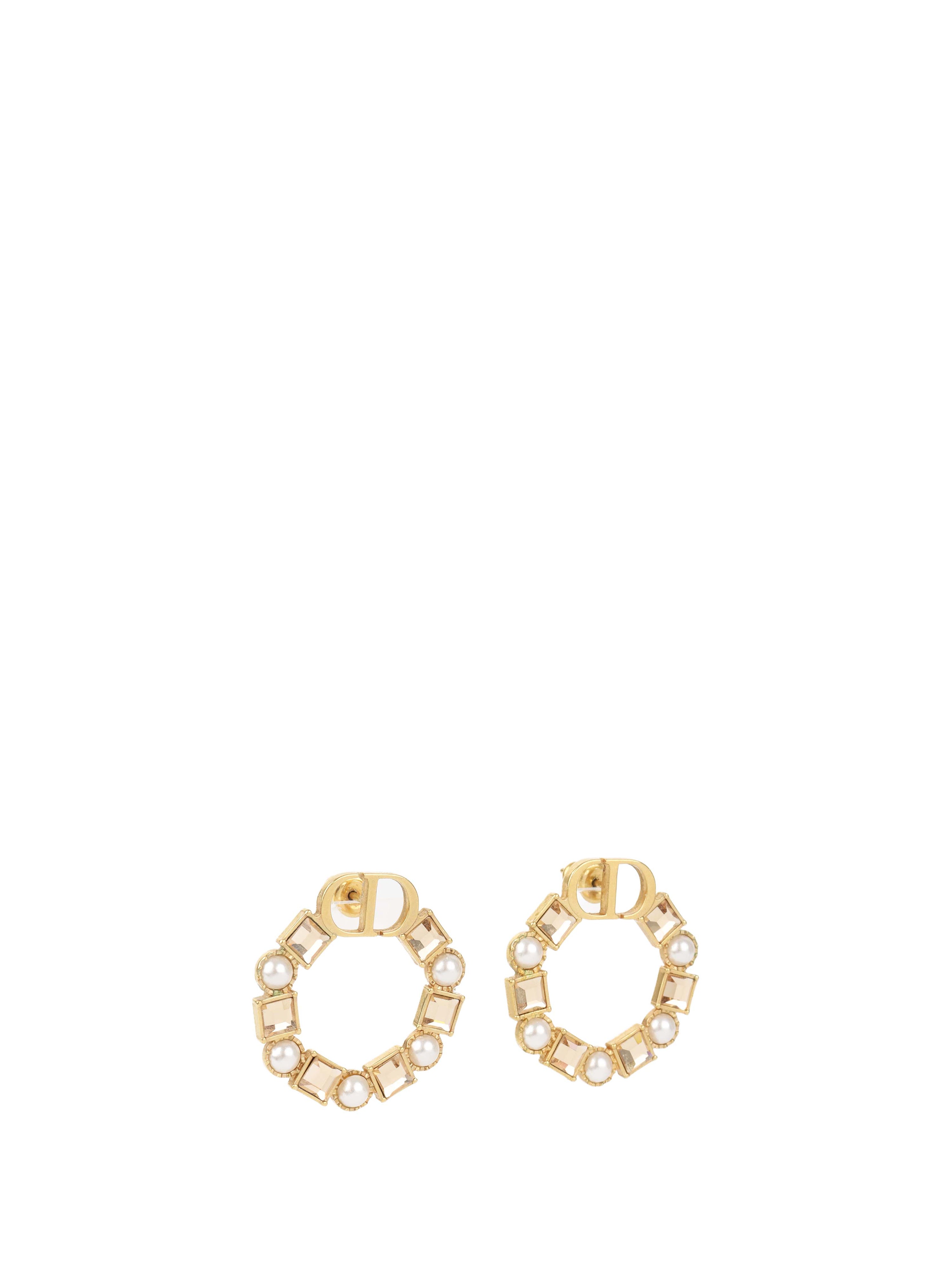 Dior CD Crystal Hoop Earring