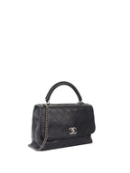 Chanel Black Lambskin 2016 Two - Way Bag SHW.