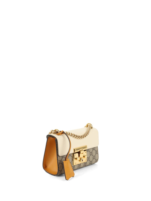 Gucci Small White GG Padlock Shoulder Bag