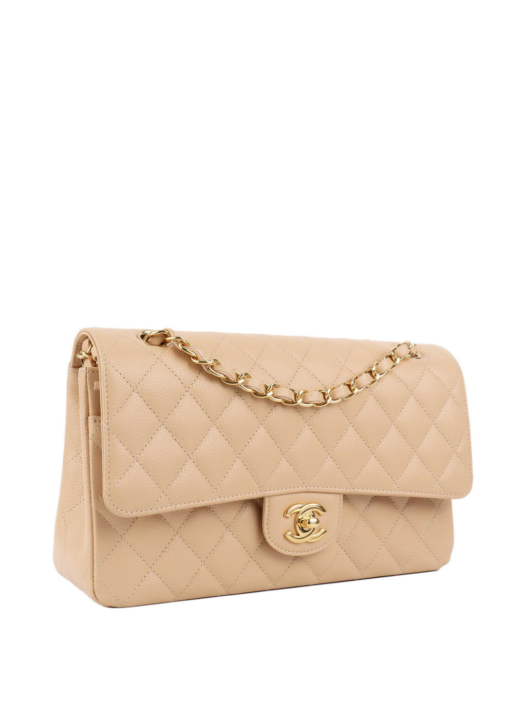 Chanel Beige Medium Classic Flap.