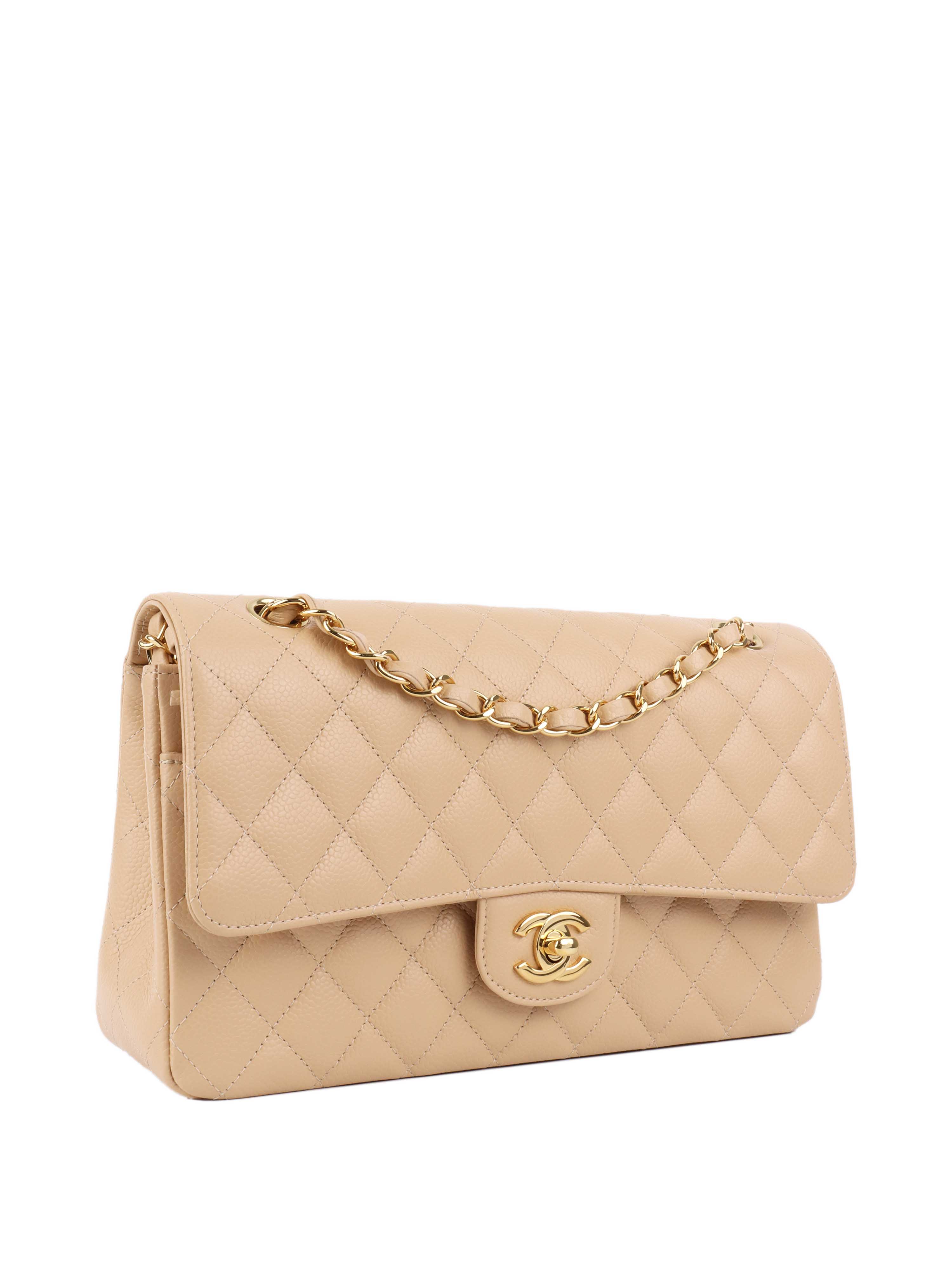 Chanel Beige Medium Classic Flap.