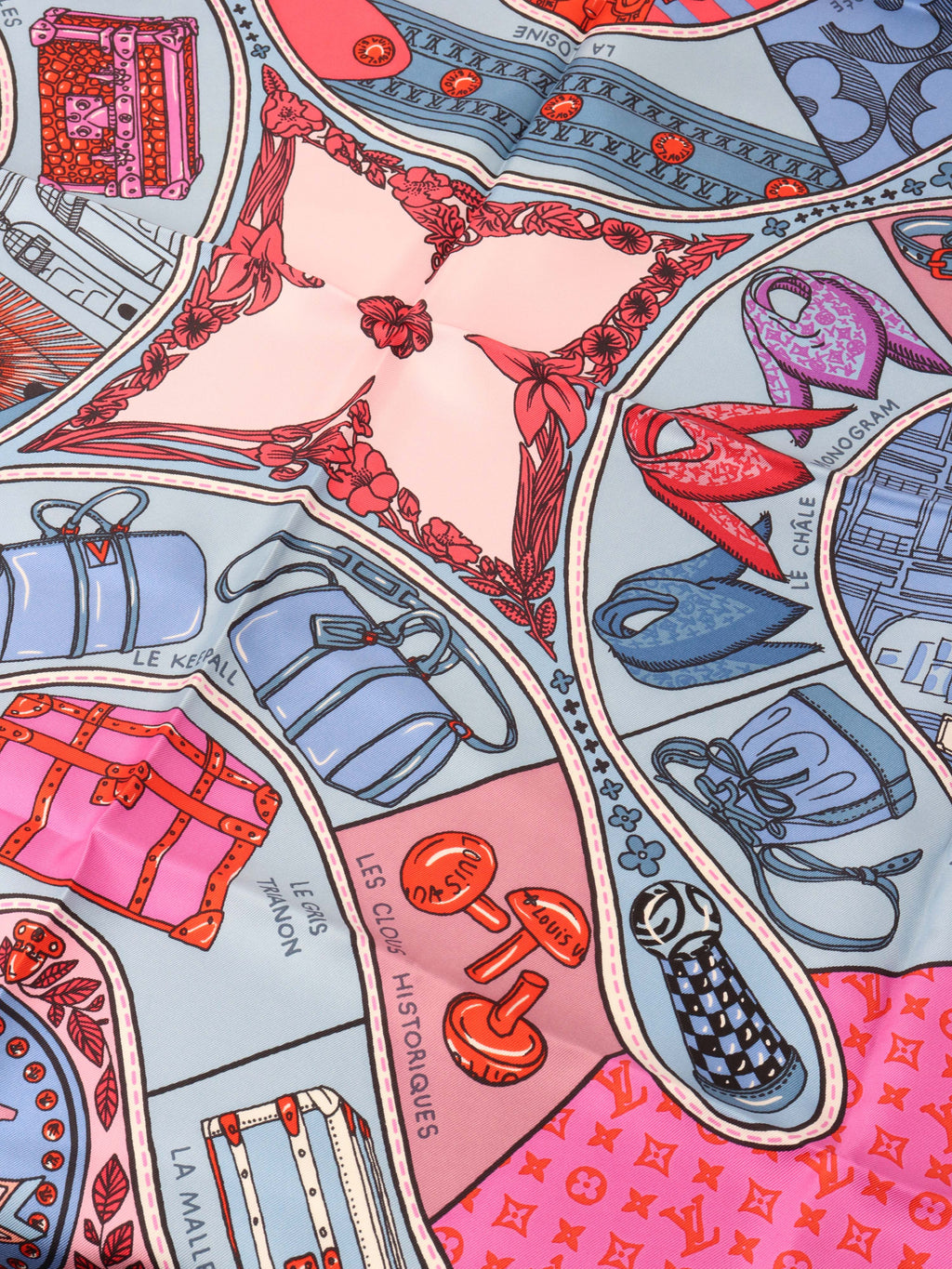 Louis Vuitton Jeu De Louis Multicolour Silk Scarf.