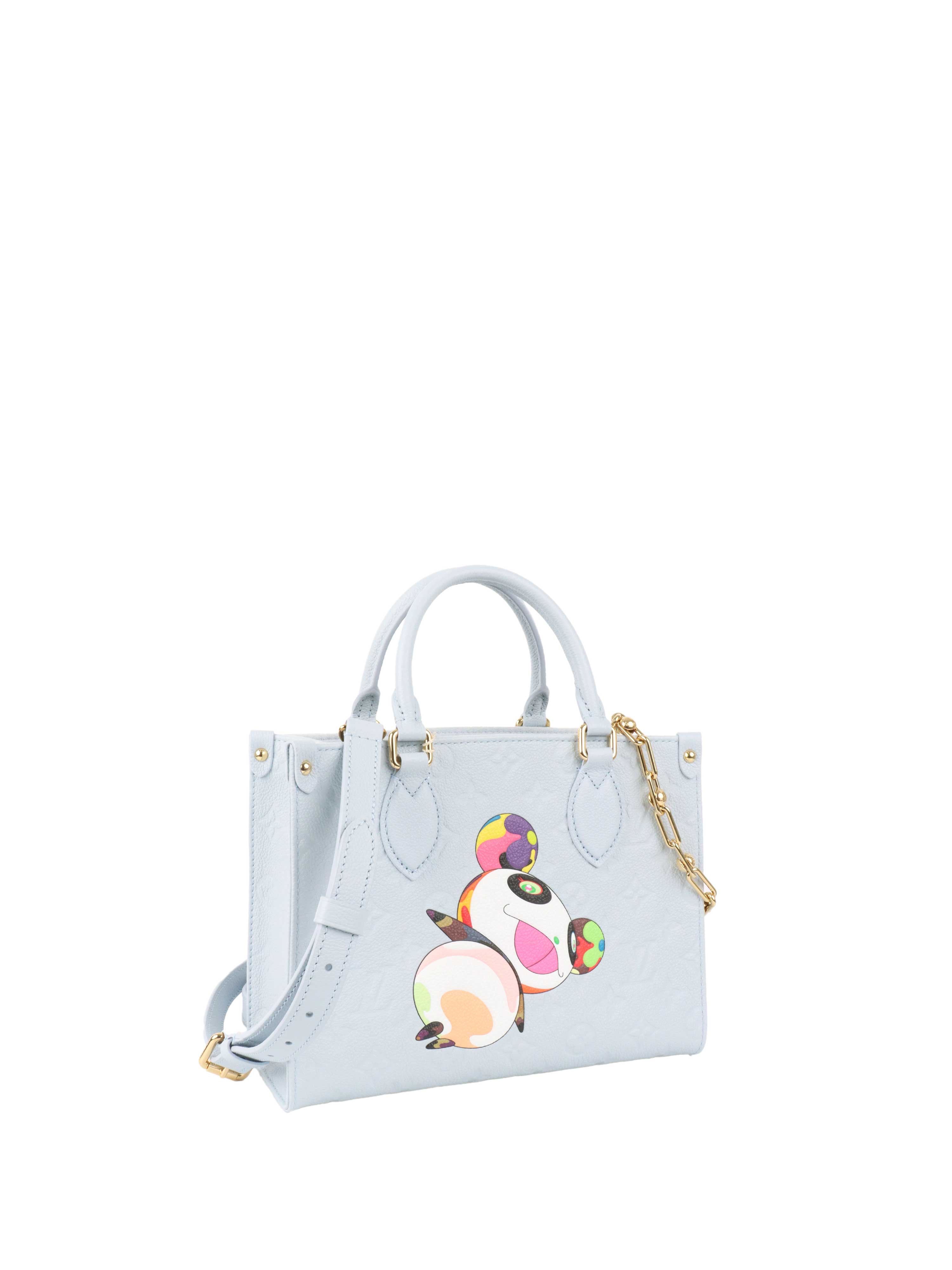 Louis Vuitton x Takashi Murakami OnTheGo PM Washed Blue Monogram Empreinte Leather