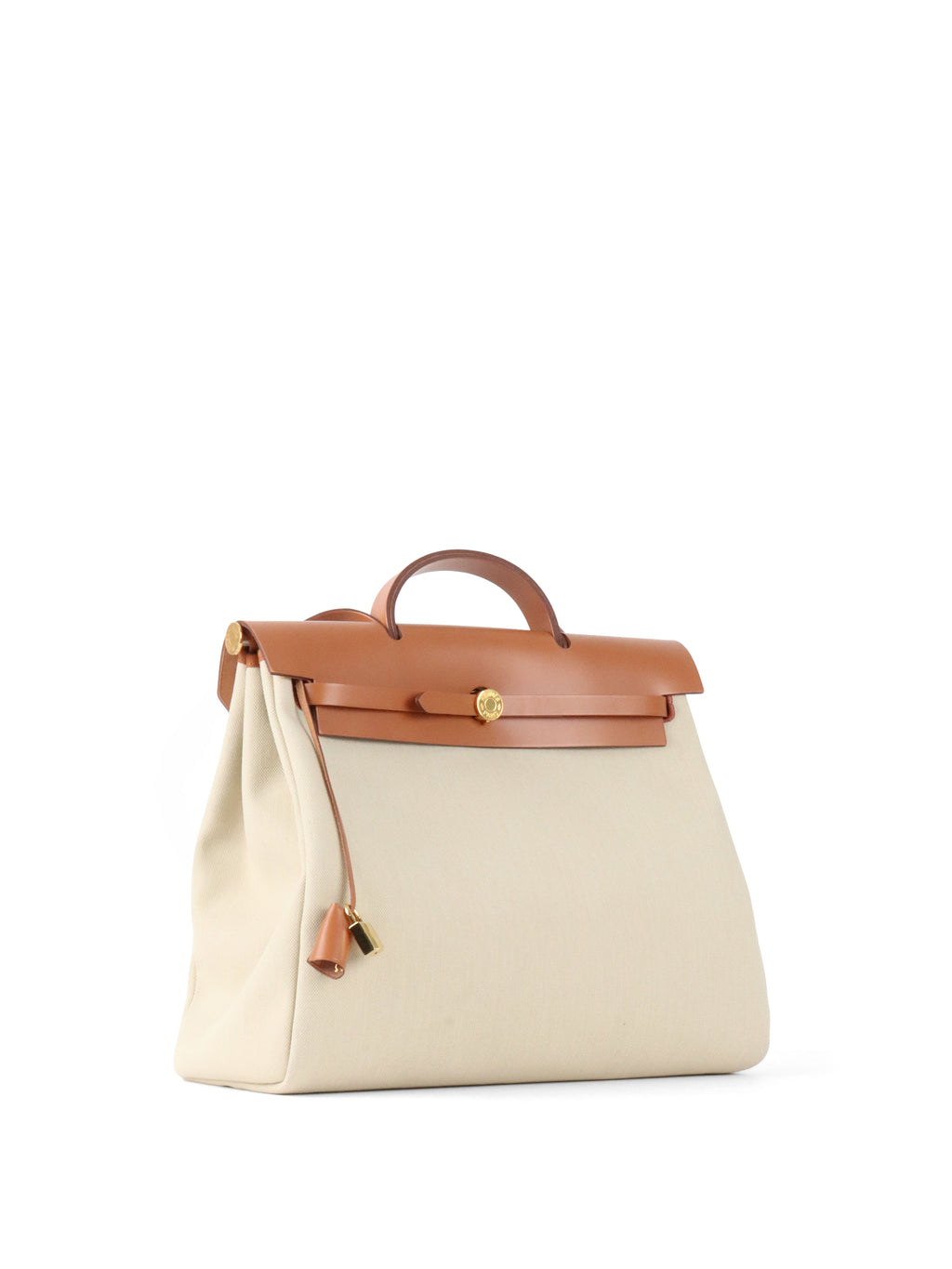 Hermes Ecru/ Beige/ Fauve Herbag Messenger 39 Bag U Stamp