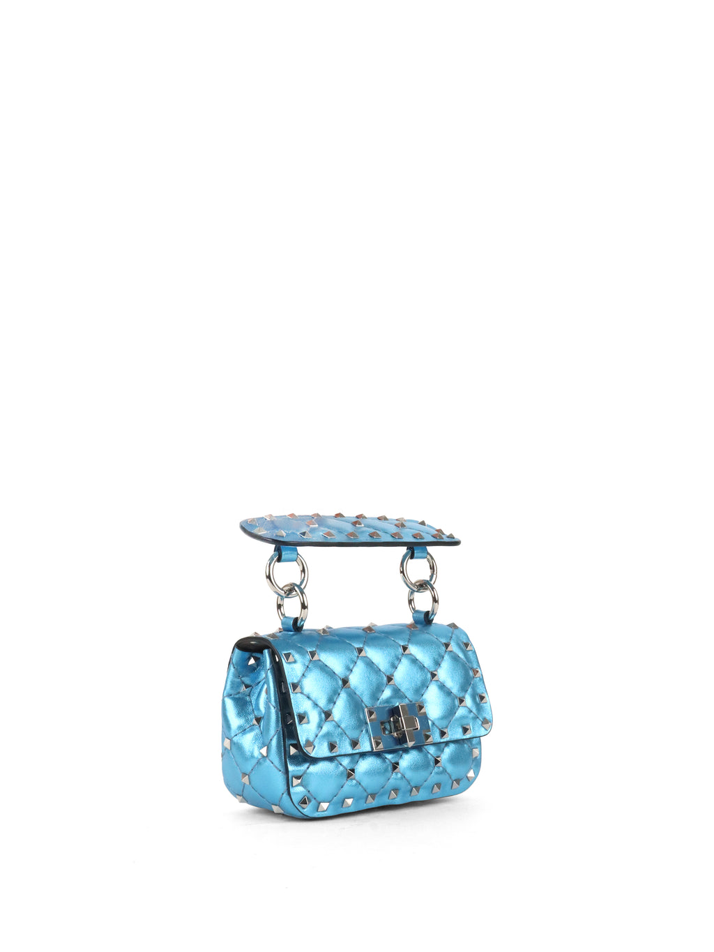 Valentino Blue Electric Cerulean Rockstud Spike Micro Bag