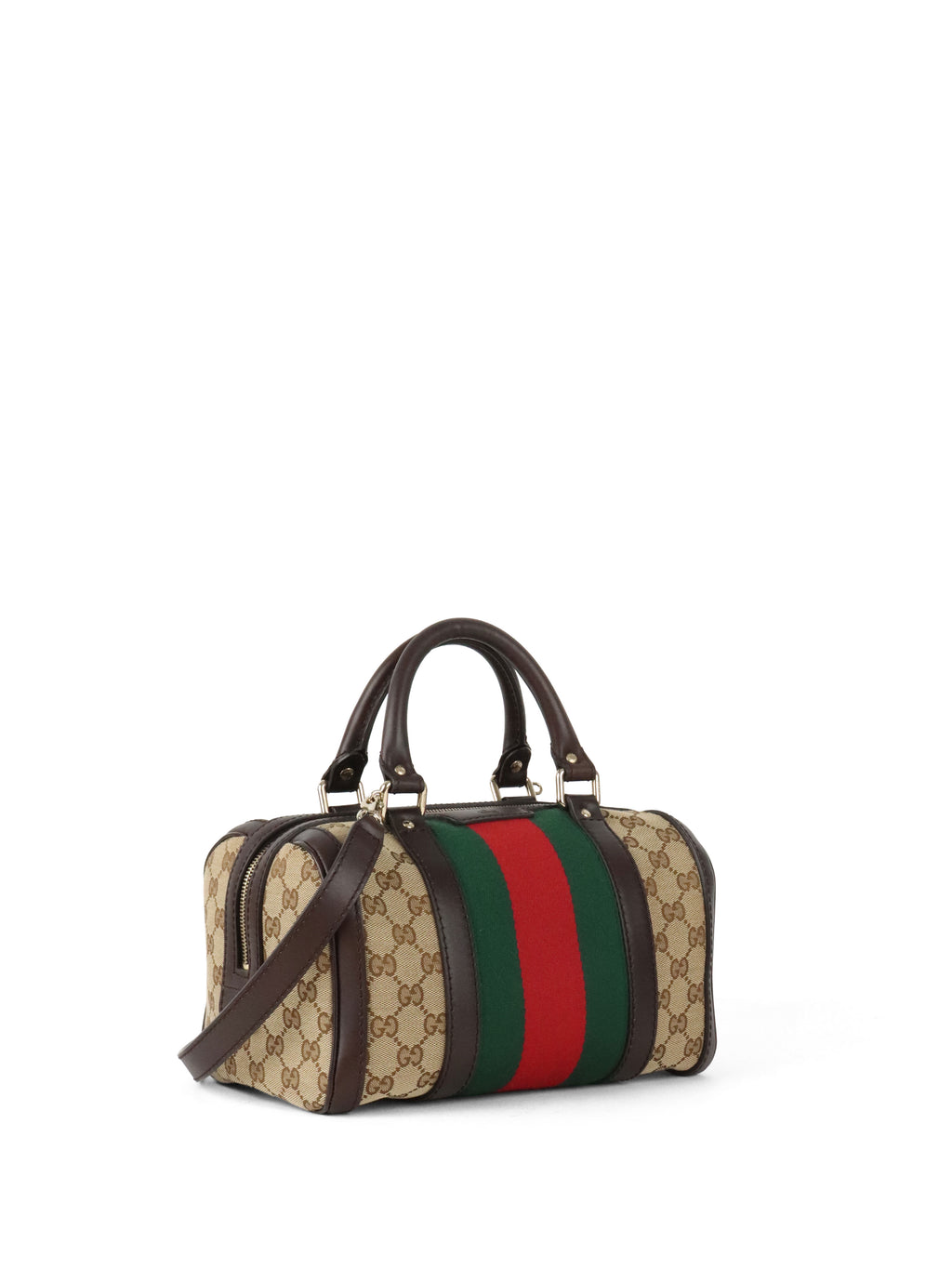 Gucci Small Web Vintage Boston Bag