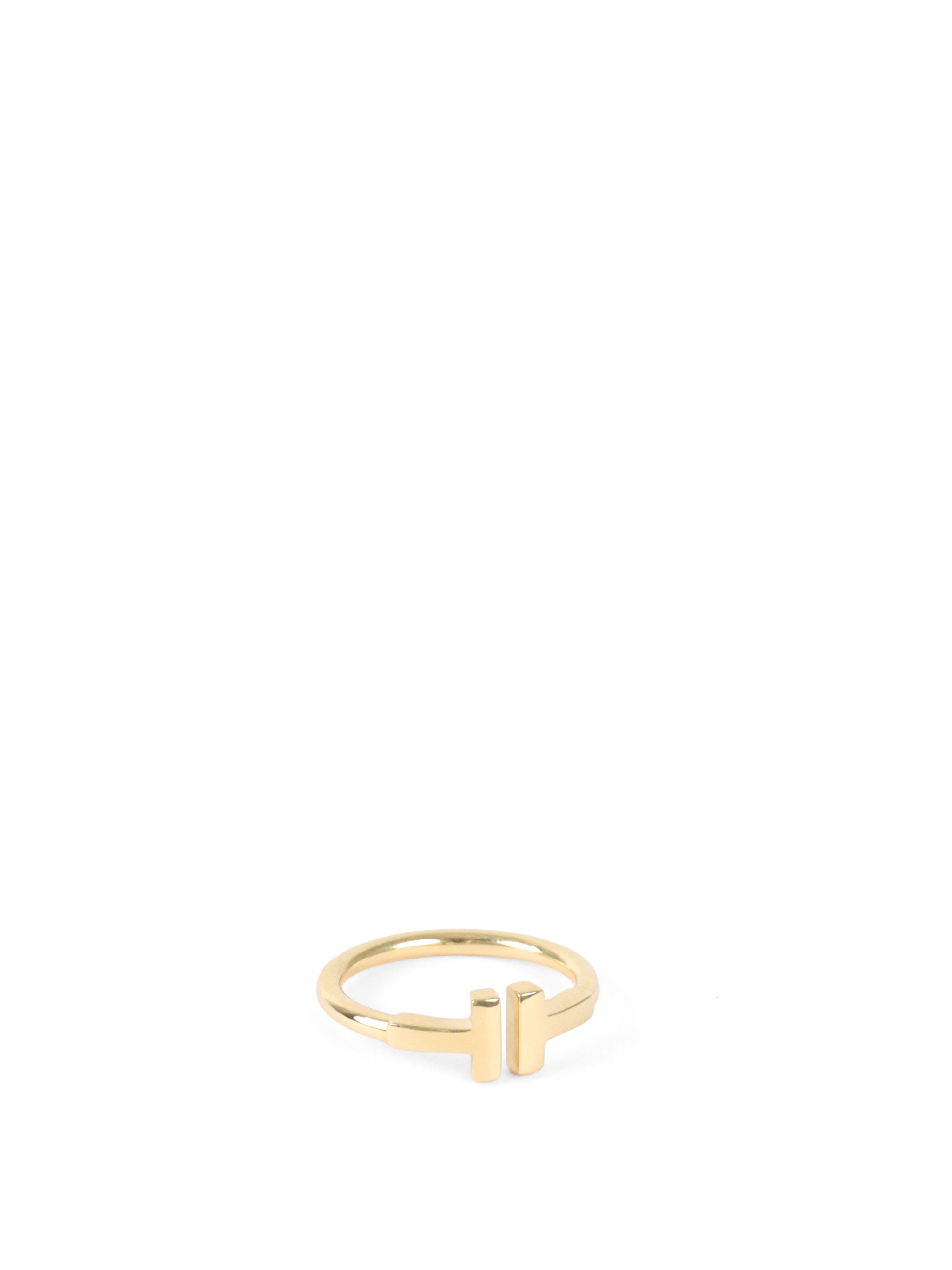 Tiffany & Co Yellow Gold T Wire Ring size 5