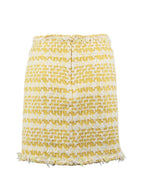 Chanel Yellow Tweed Mini Skirt.