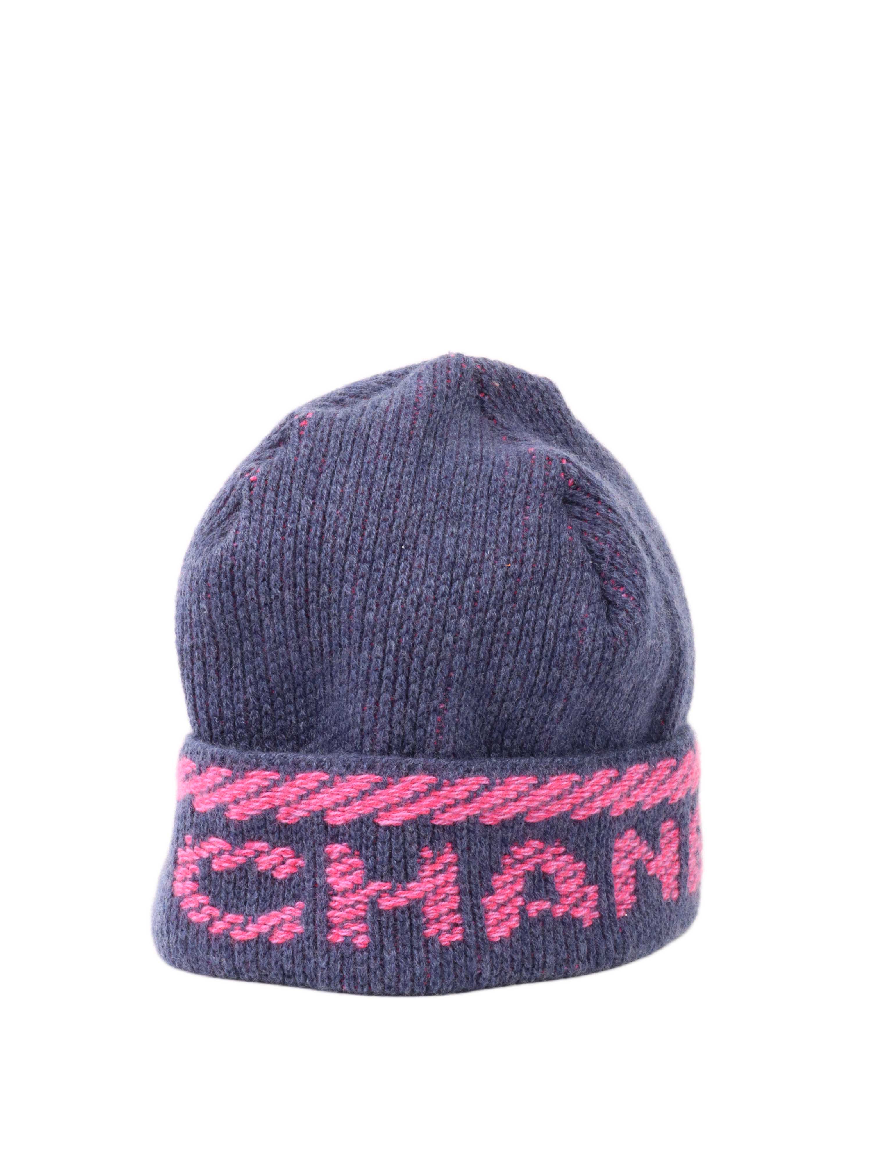 Chanel Navy and Fuchsia Beanie. – Votre Luxe