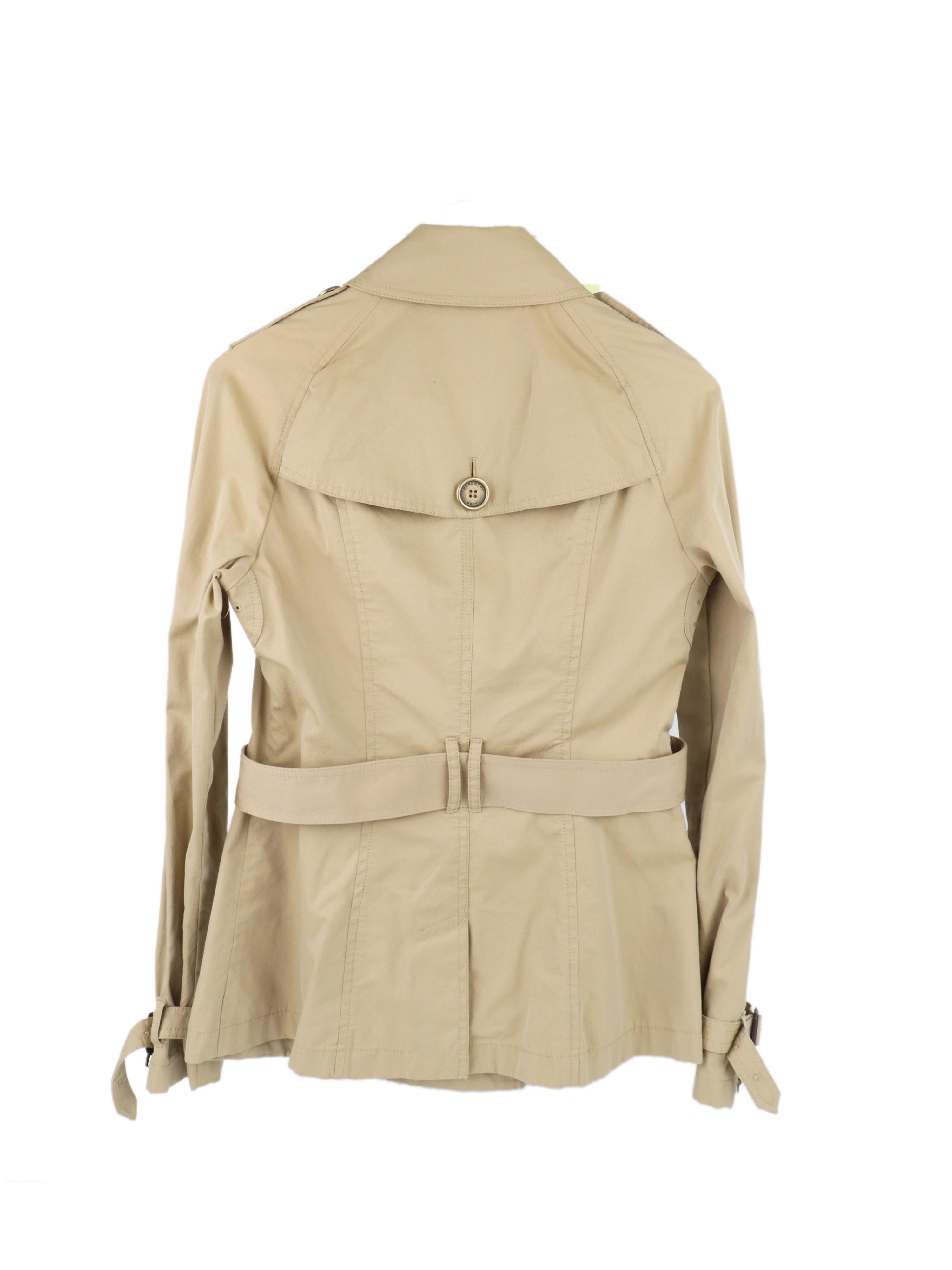 Burberry Short Tan Trench Coat. Votre Luxe