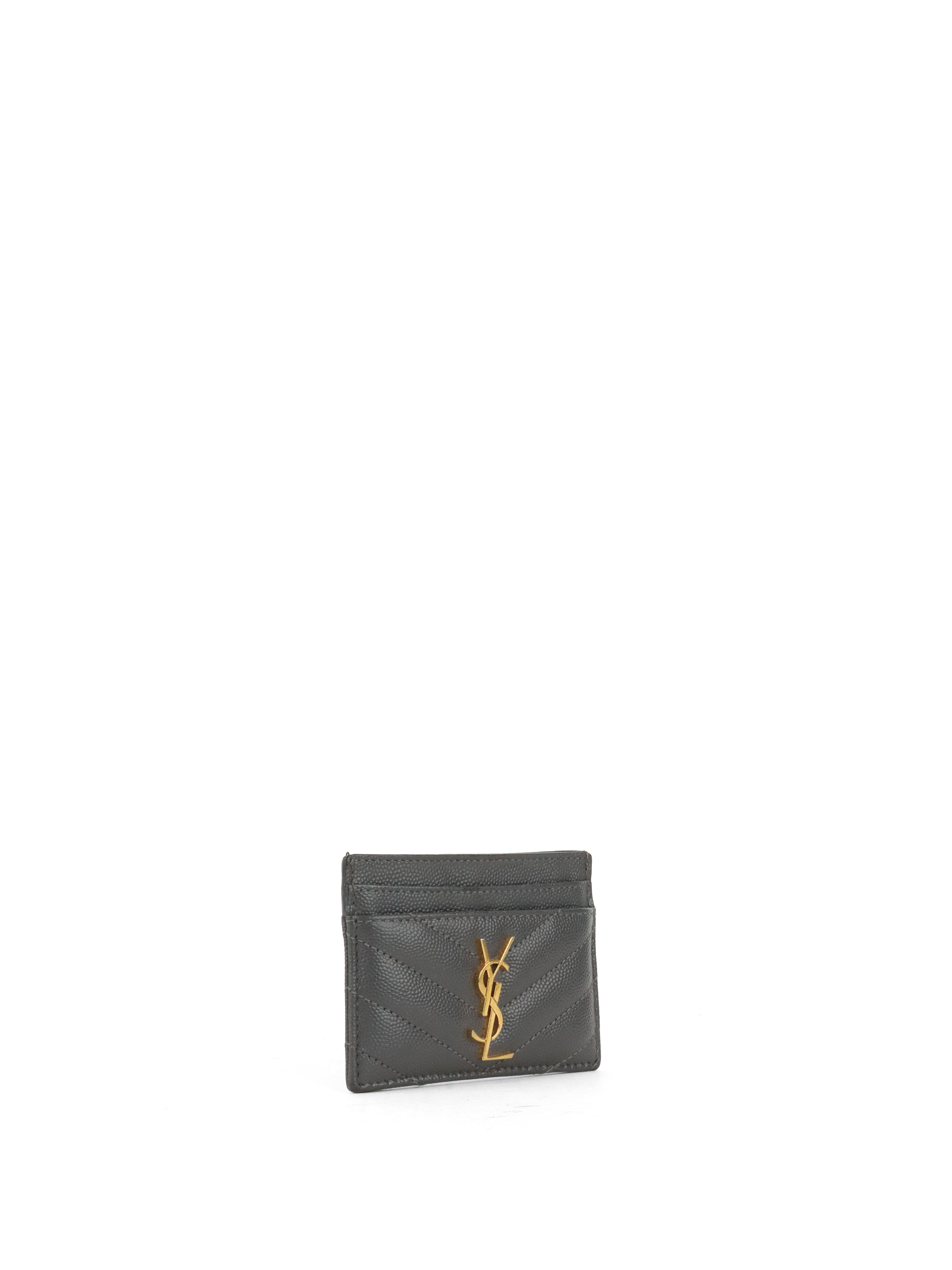 Saint Laurent  Grey Cassandre Card Holder