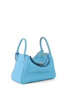 Hermes Lindy 30 P3 Bleu du Nord Clemence Leather Stamp D