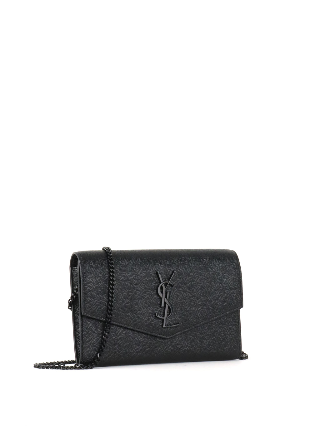 Saint Laurent Black Uptown Chain Wallet.