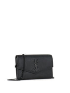 Saint Laurent Black Uptown Chain Wallet.