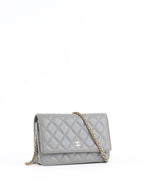 Chanel Grey Caviar Wallet on Chain LGHW