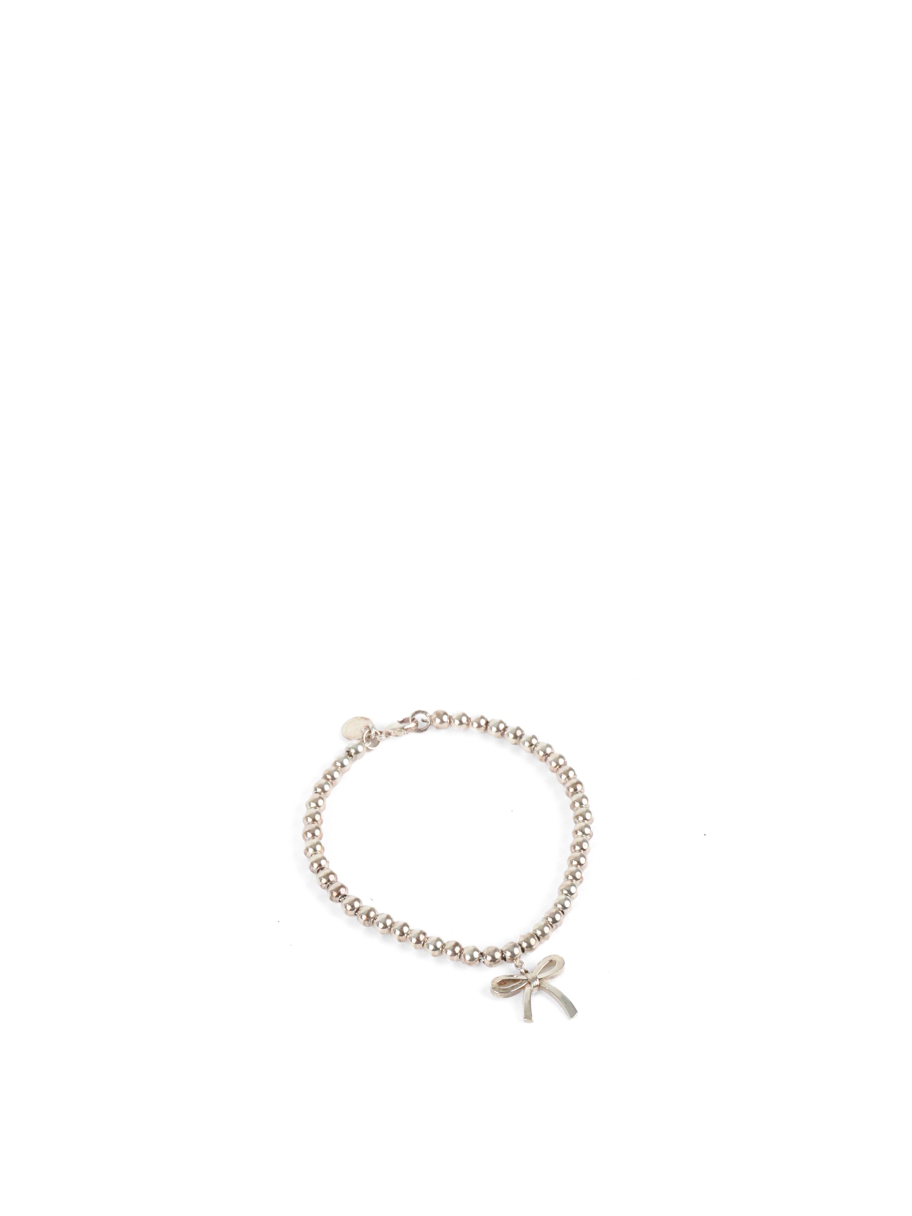 Tiffany & Co Bow Charm Bead Bracelet