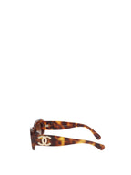 Chanel Tortoise Rectangle Sunglasses