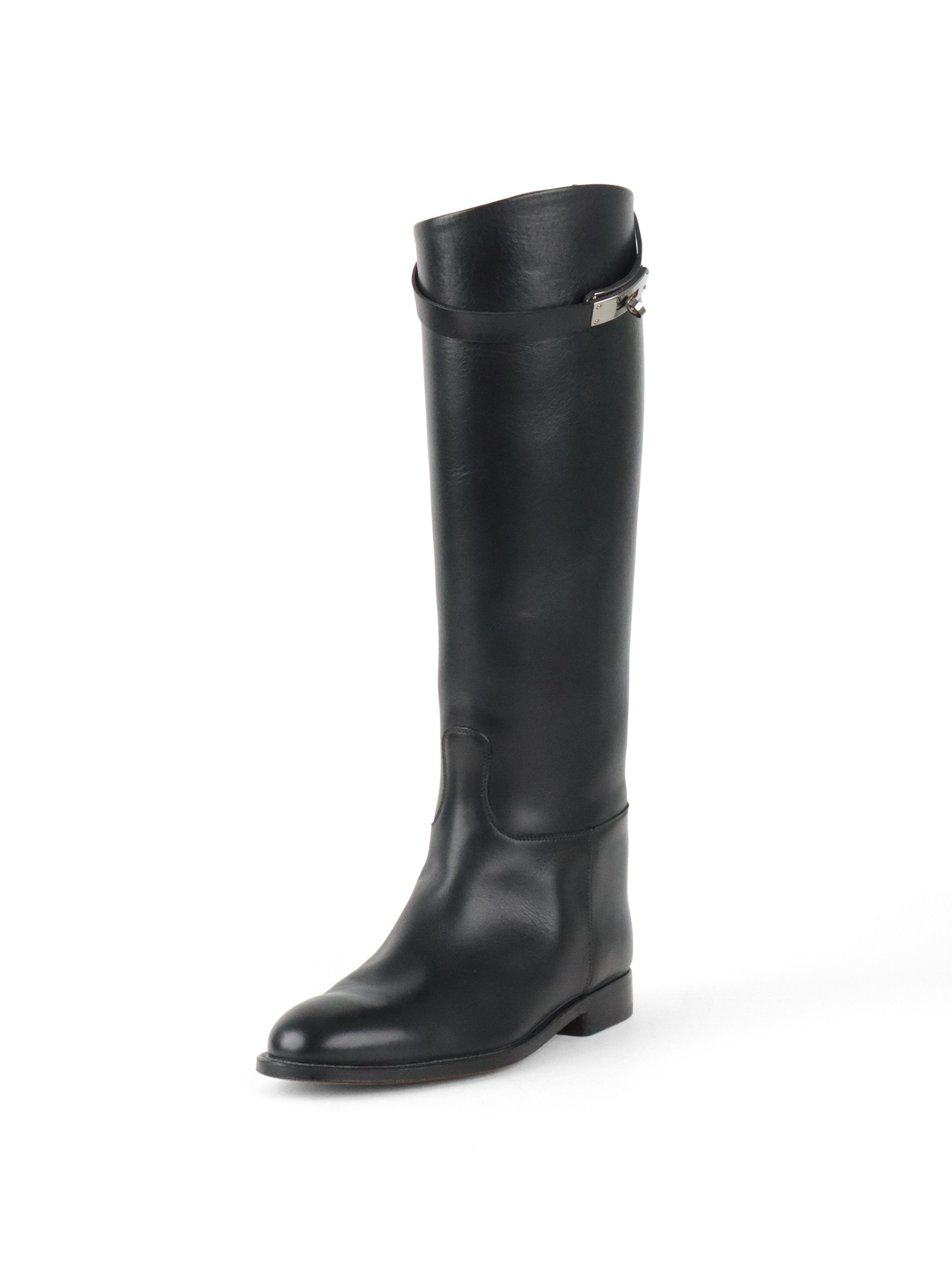 Hermes Black Jumping Boots PHW size 39