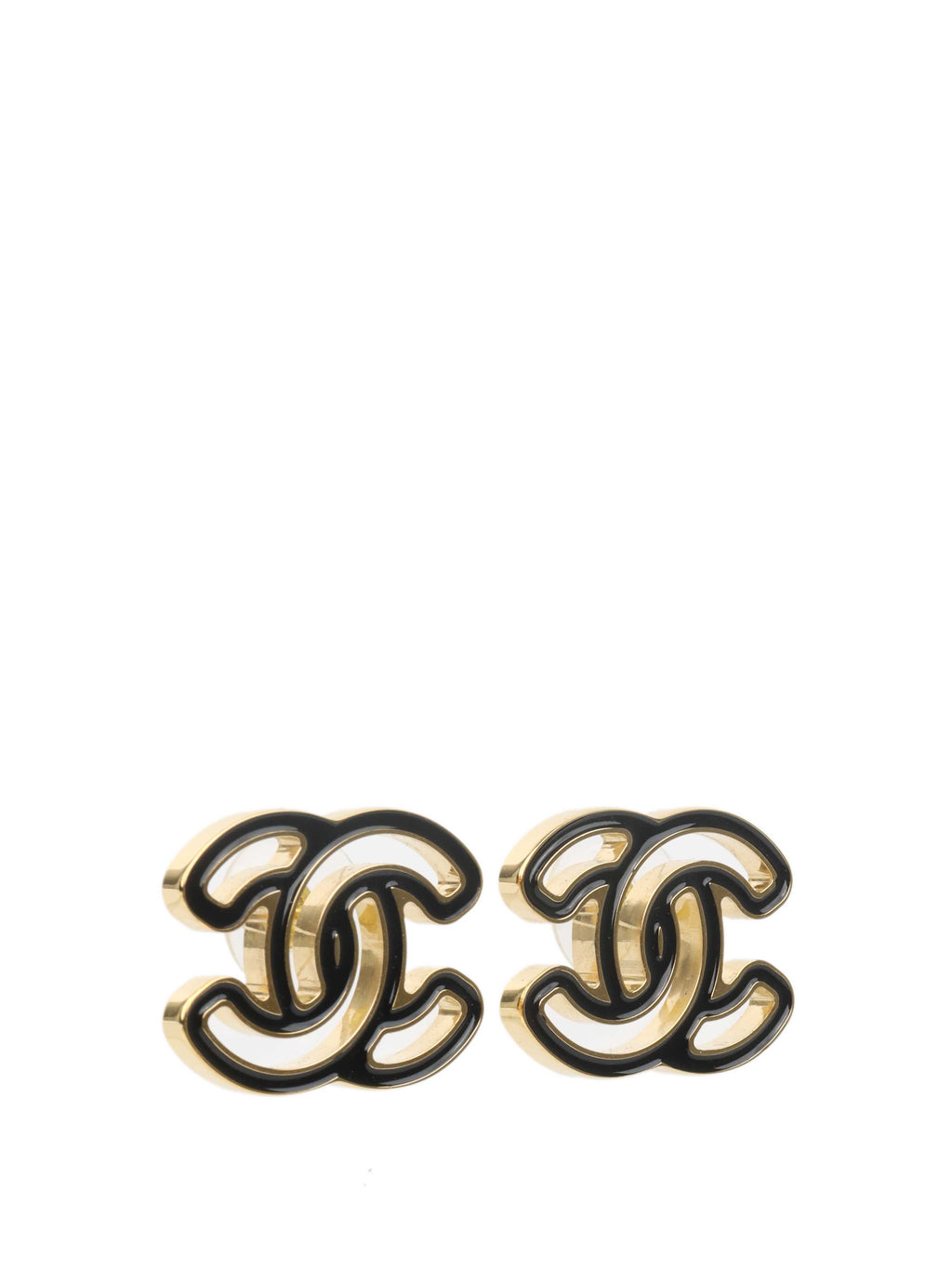 Chanel CC Logo Earrings.