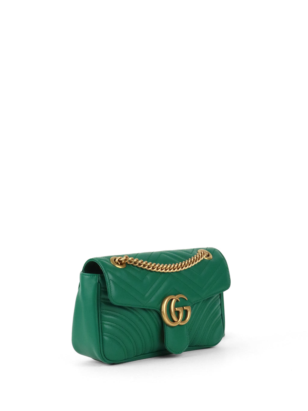 Gucci Medium Green GG Marmont Shoulder Bag