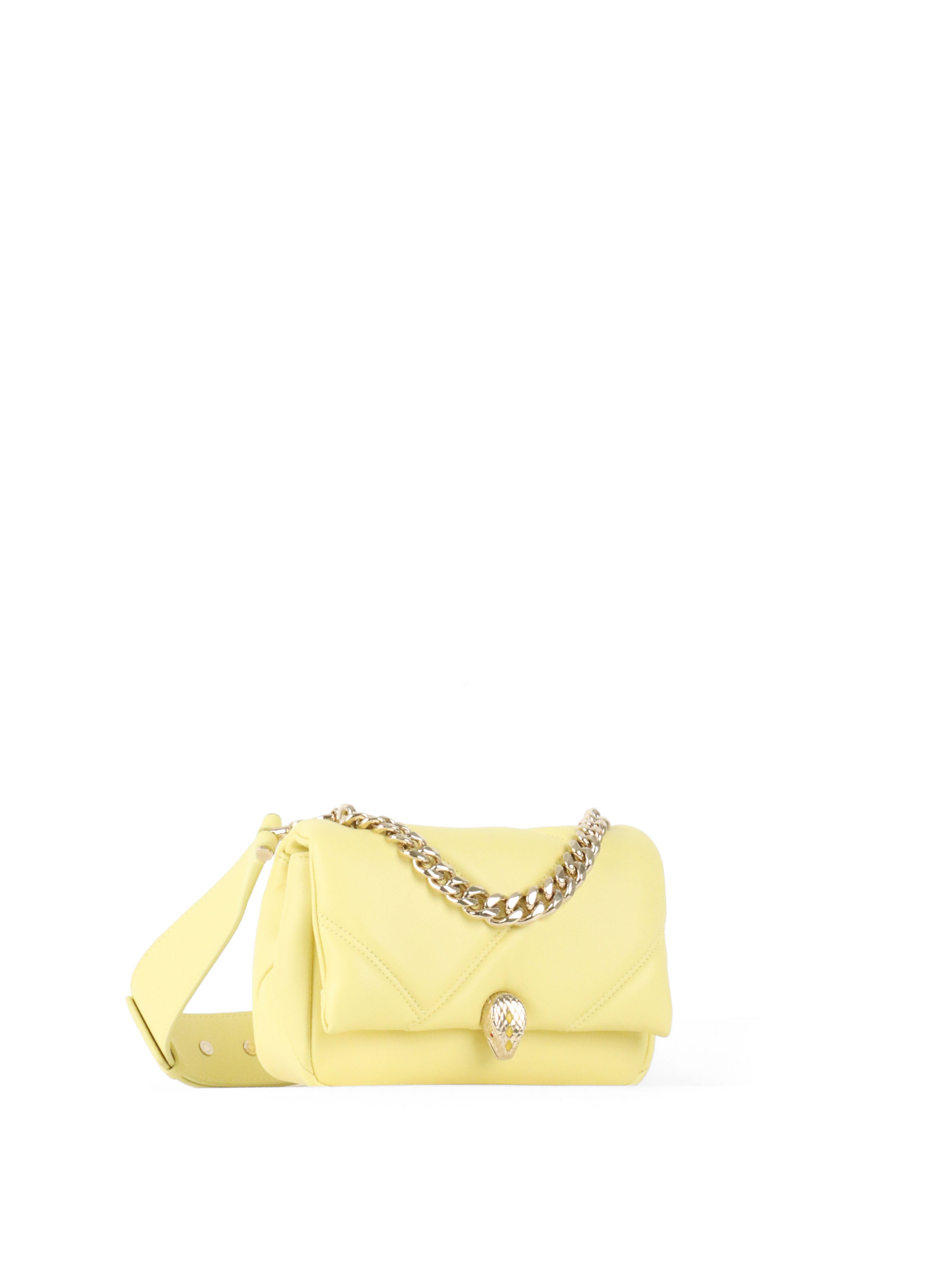 Bvlagri Yellow Serpenti Cabochon Shoulder Bag