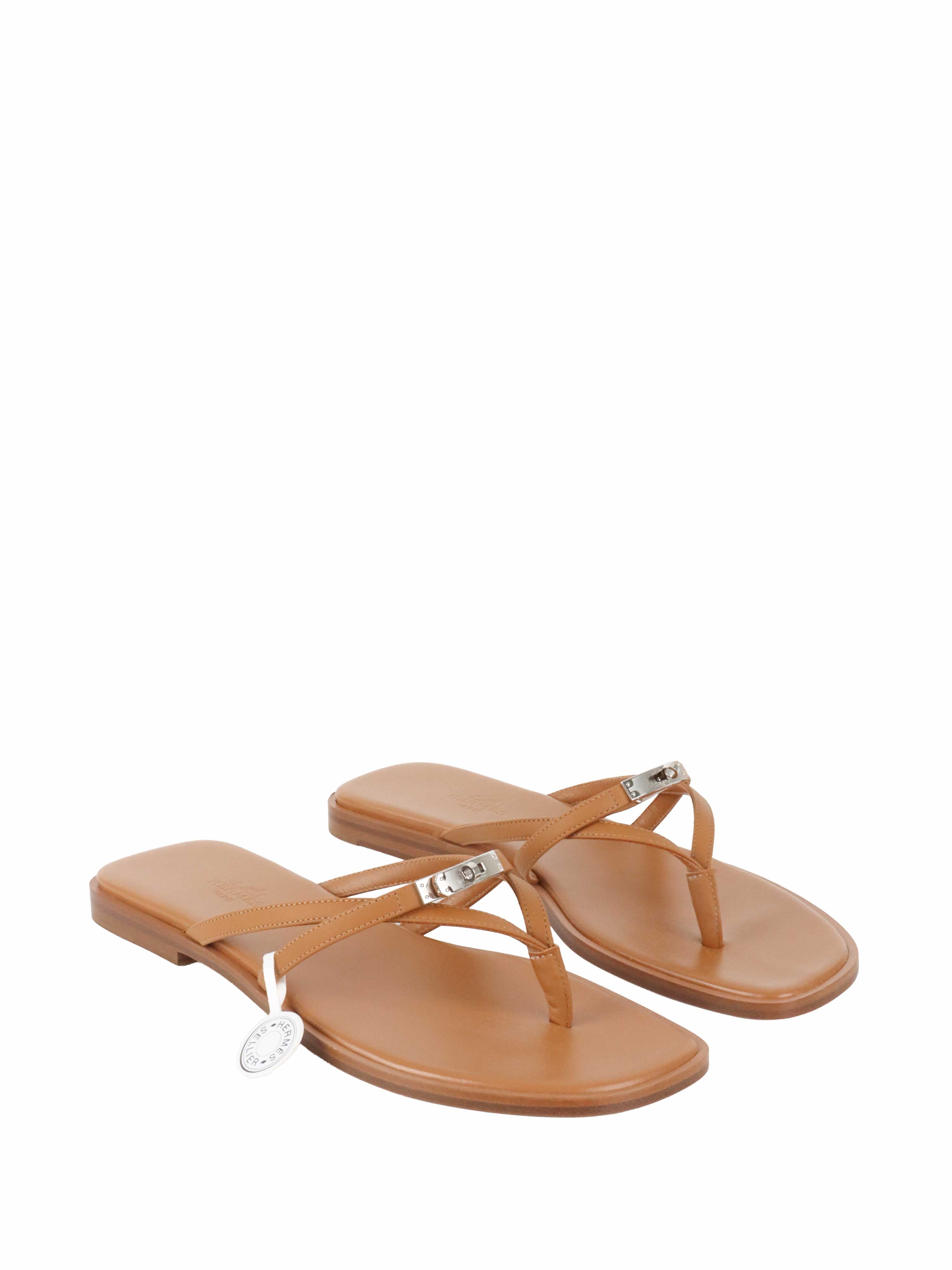 Hermes Naturel Miss Sandals .