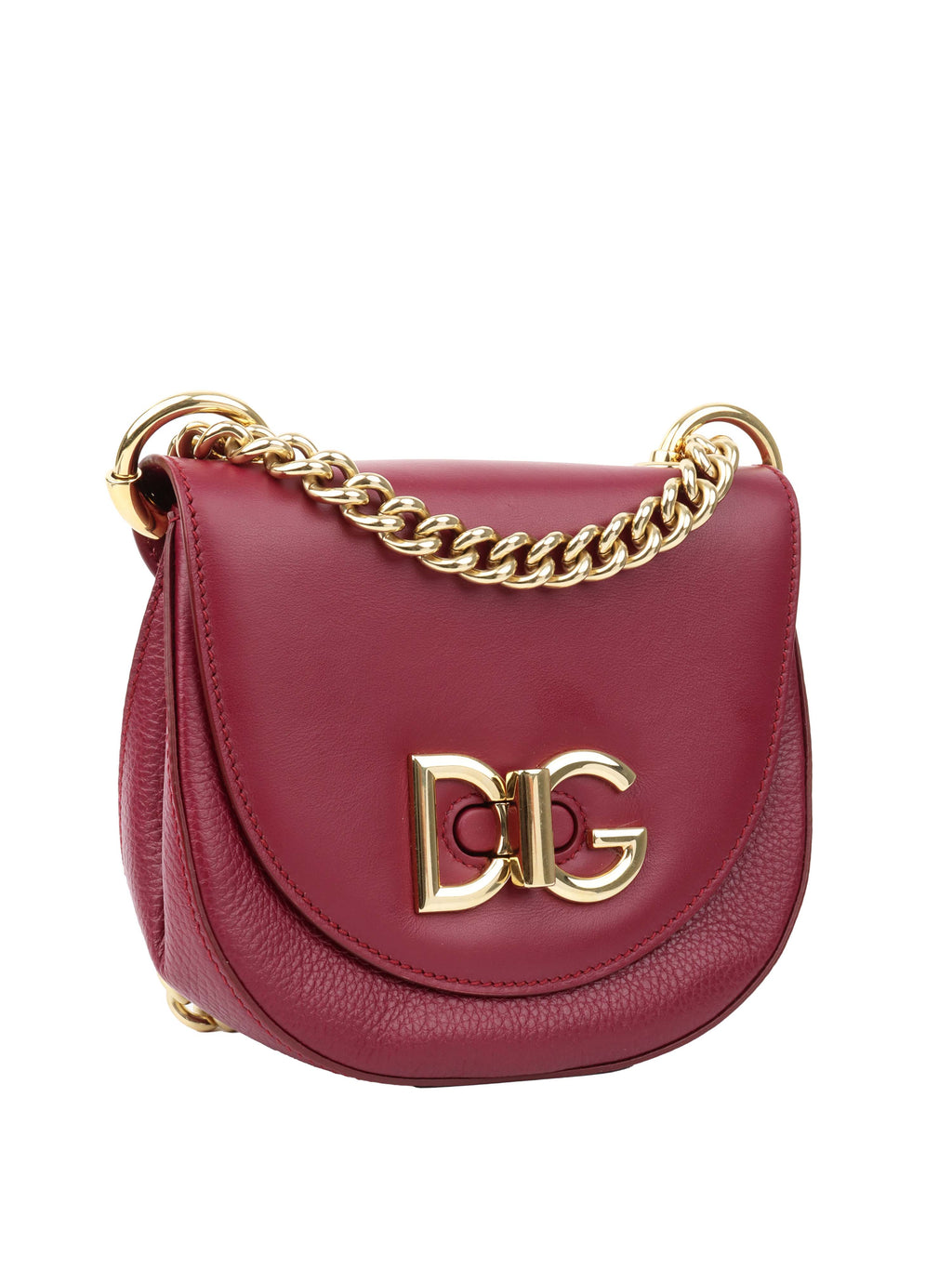 Dolce & Gabbana Burgundy Chain Shoulder Bag.