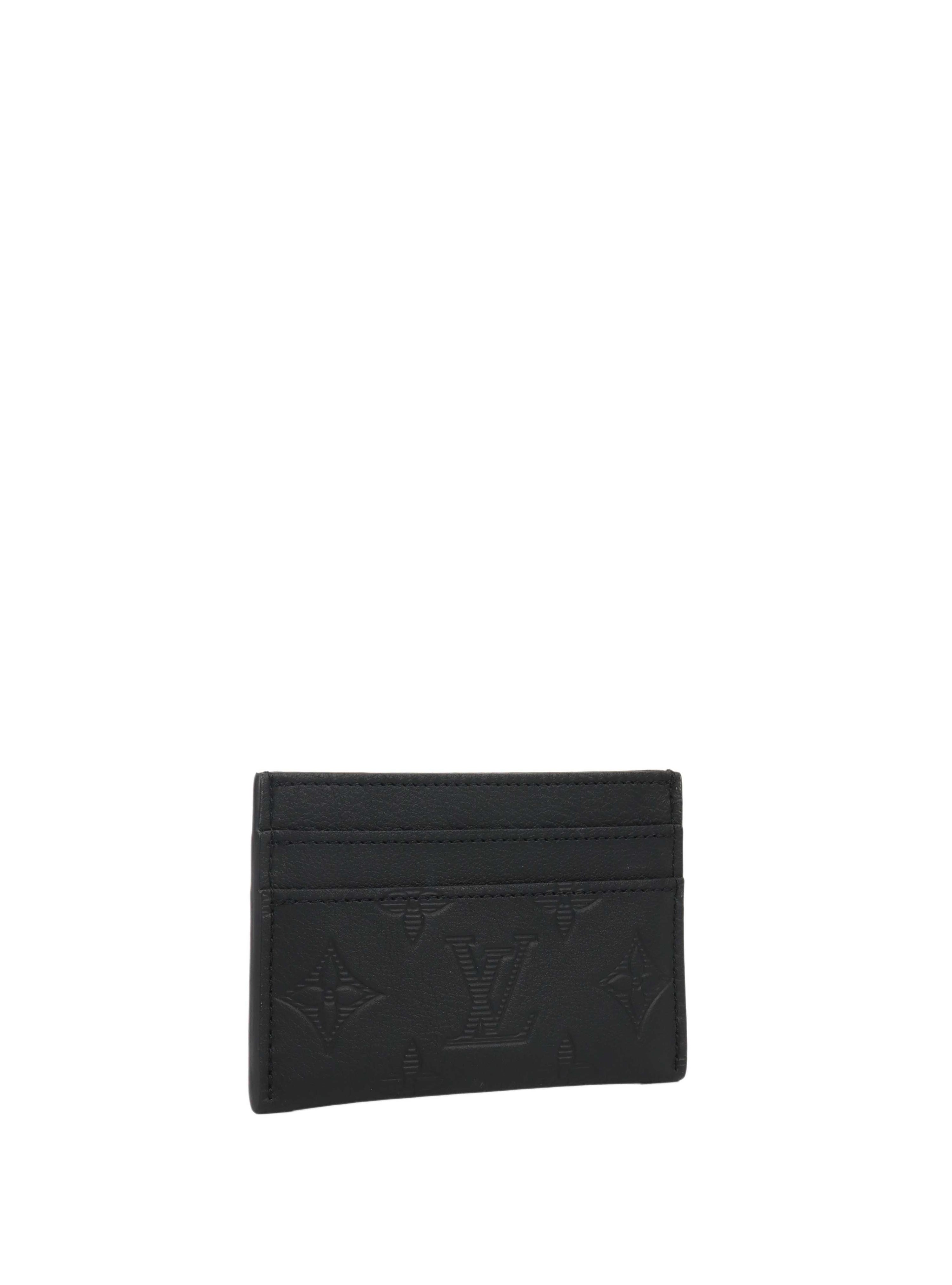 Louis Vuitton Black Double Card Holder.